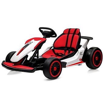 24V Go Kart for 6-12 Year Old,Child Electric Drift Go-Kart with Music Mode,Electric Drifting Go Cart