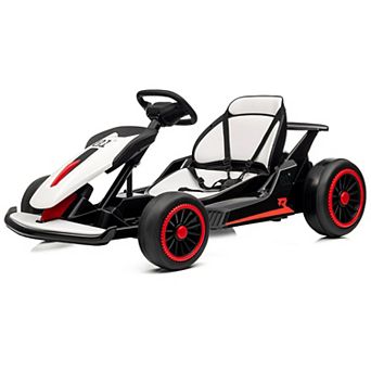 24V Go Kart for 6-12 Year Old,Child Electric Drift Go-Kart with Music Mode,Electric Drifting Go Cart