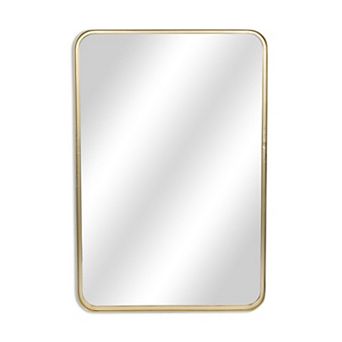 HomeRoots 30" Gold Metal Accent Mirror
