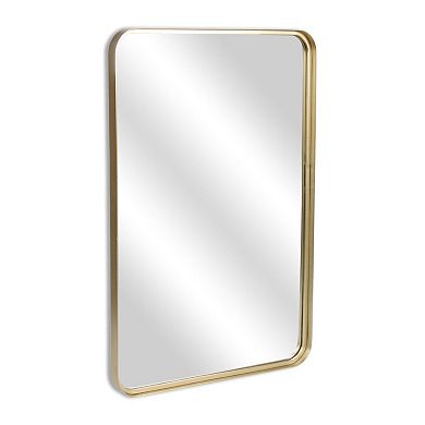 HomeRoots 30" Gold Metal Accent Mirror