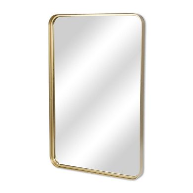 HomeRoots 30" Gold Metal Accent Mirror