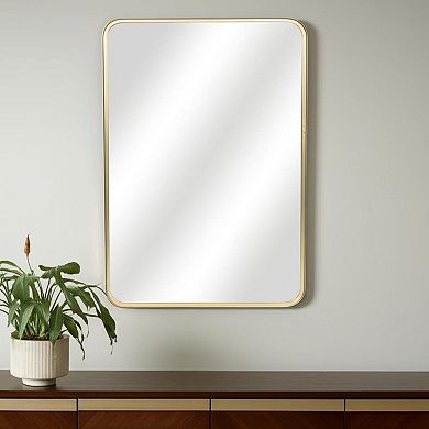 HomeRoots 30" Gold Metal Accent Mirror