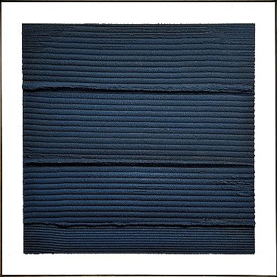 HomeRoots Midnight Waves Gold Floater Frame Wall Art