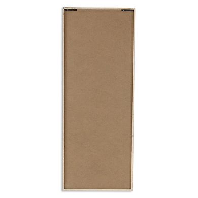 HomeRoots 32" X 12" Natural White And Lavender Floral Wood Framed Art