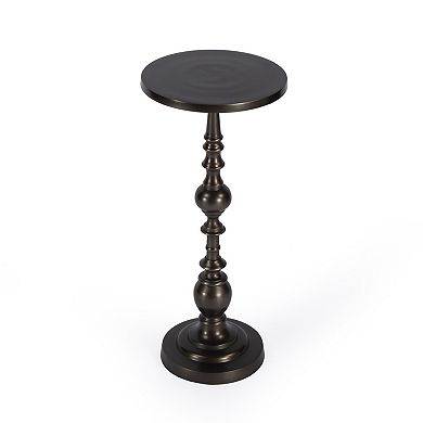 HomeRoots 23" Bronze Metal Round Pedestal End Table