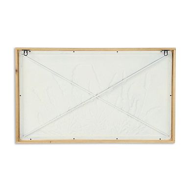 HomeRoots 16" X 26" Natural White And Lavender Floral Wood Framed Art