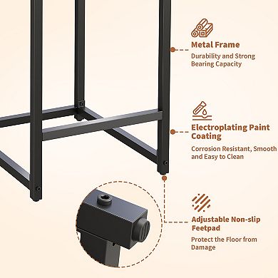 Modern Faux Leather Bar Stools,Upholstery with Backrest & Footrest,Counter Height Chairs for Kitchen