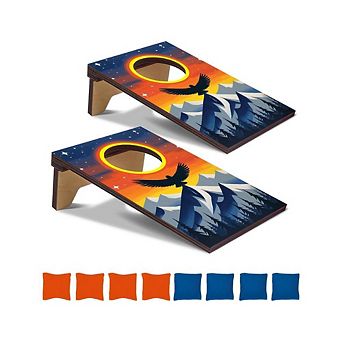 Two Pieces Mini Tabletop Cornhole Toss Game