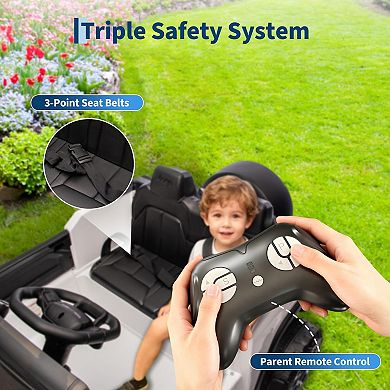 24V Licensed Electric Truck for Kid,2-Seater Children Ride-on Car,Parent Remote Control with 3 Speed