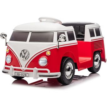 6V Electric Ride on Car, Licensed Volkswagen Ride on Bus for Kids with Led Light, Horn and Music