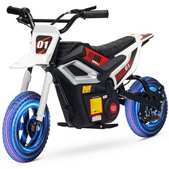 Electric Dirt Bike for Teens, 12" Fat Tire 350w Motorcycle with 24v Battery,14MPH, 130 LBS Max Load
