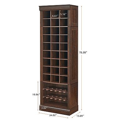 Shoe Storage Cabinet with 27 Cubbies and Tall Boot Racks,Tall Shoe Rack Organizer Cabinet