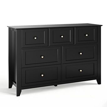7 Drawer Dresser for Bedroom,Wooden Dressers with Large Storage,Chest of Drawers TV Stand
