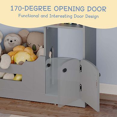 3-Tier Kids Bookshelf and Toy Storage with Toy Storage & Motion Sensor Light