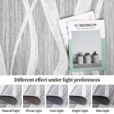 ANIXOL Washable Area Rug Non-Slip Low Pile Foldable Modern Carpet