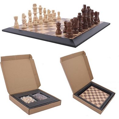 Wooden Chess Set Board Game Twelve Inch
