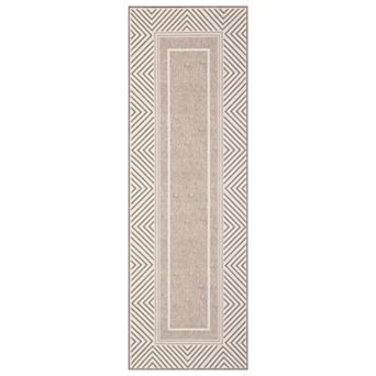 ANIXOL Modern Washable Area Rug Non-Slip Geometric Low Pile Carpet