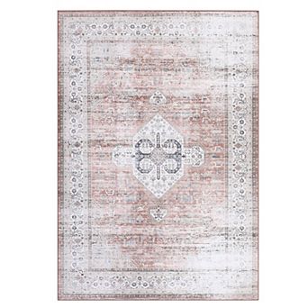 ANIXOL Vintage Boho Oriental Area Rug Non-Slip Washable Low Pile