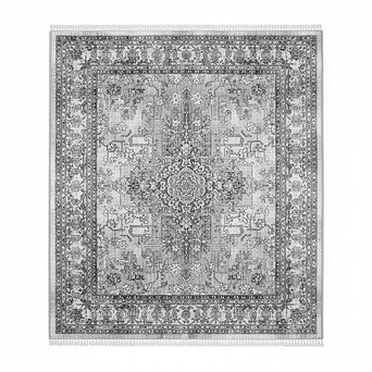ANIXOL Washable Boho Floral Area Rug Non-Slip Vintage Oriental Carpet