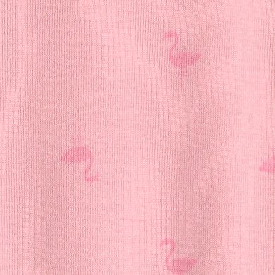 Boys Carter's Flamingo 100% Cotton Snug Fit Zip-Up Pajama