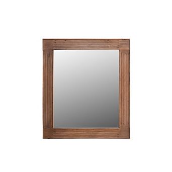 HomeRoots 46" Brown Dresser Solid Wood Mirror