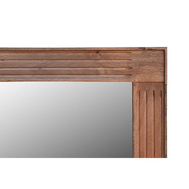 HomeRoots 46" Brown Dresser Solid Wood Mirror