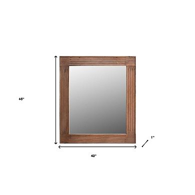 HomeRoots 46" Brown Dresser Solid Wood Mirror