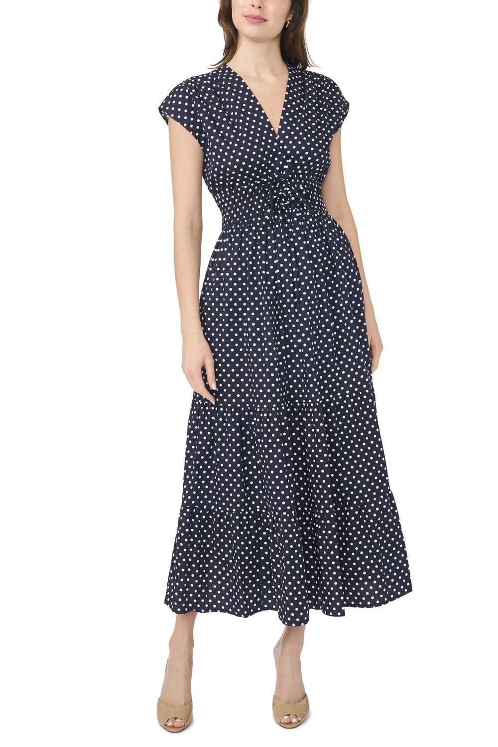 Женское платье MSK Short Sleeve V-Neck Multi Tie Maxi — фото 1