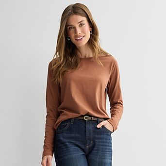 Petite Sonoma Goods For Life® Everyday Long Sleeve Crewneck Tee