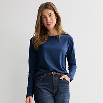 Petite Sonoma Goods For Life® Everyday Long Sleeve Crewneck Tee