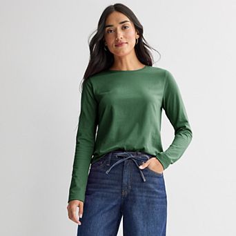 Petite Sonoma Goods For Life® Everyday Long Sleeve Crewneck Tee