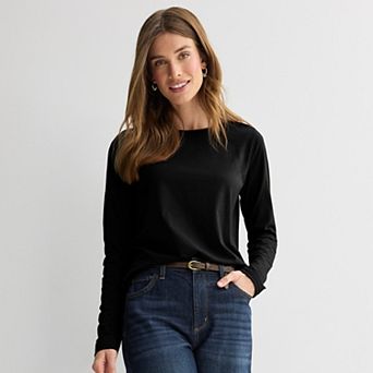 Petite Sonoma Goods For Life® Everyday Long Sleeve Crewneck Tee