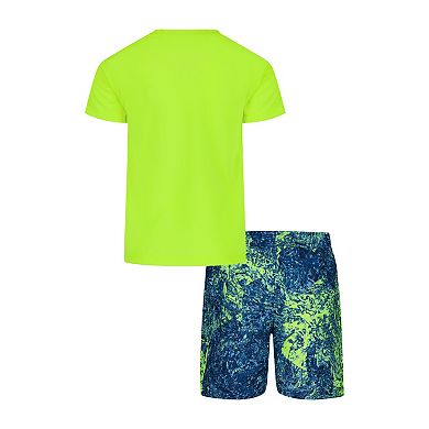 Boys 4-20 Under Armour 2-Piece Short Sleeve Swim Shirt & Shorts Set
