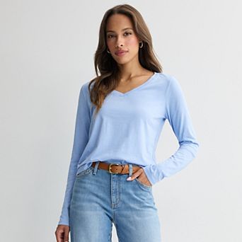 Women's Sonoma Goods For Life® Everyday Long Sleeve V-Neck Tee