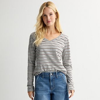 Women's Sonoma Goods For Life® Everyday Long Sleeve V-Neck Tee
