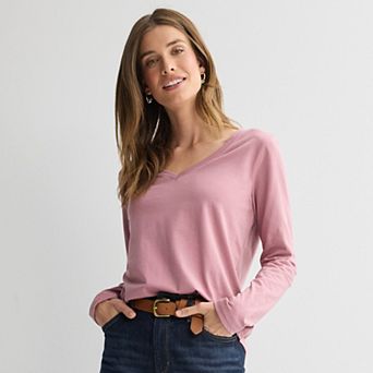 Women's Sonoma Goods For Life® Everyday Long Sleeve V-Neck Tee