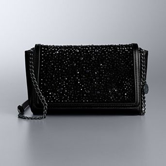 Simply Vera Vera Wang Hazel Rhinestone Flap Crossbody Bag