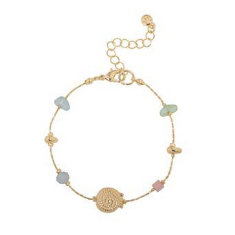 LC Lauren Conrad Gold Tone Colorful Beaded Bracelet