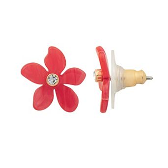 LC Lauren Conrad Gold Tone Bright Flower Stud Earrings