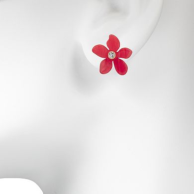 LC Lauren Conrad Gold Tone Bright Flower Stud Earrings