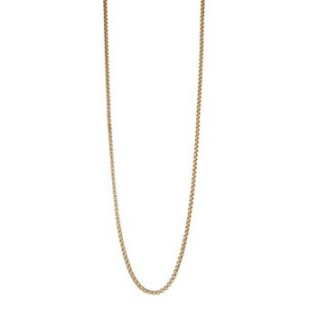 Napier Gold Tone Round Box Chain Necklace