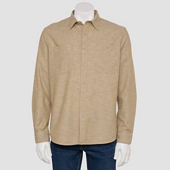 Men's Sonoma Goods For Life® Perfect Length Long Sleeve Chambray Shirt