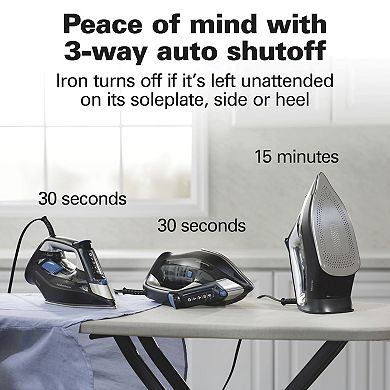 Hamilton Beach FabricIQ Steam Iron with Intuitive Touchpad