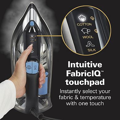 Hamilton Beach FabricIQ Steam Iron with Intuitive Touchpad