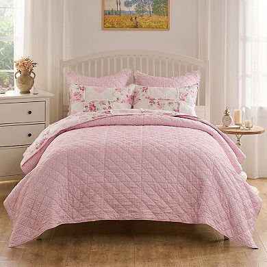 Greenland Home Fashions Veronicas Hearts Quilt Set with Shams