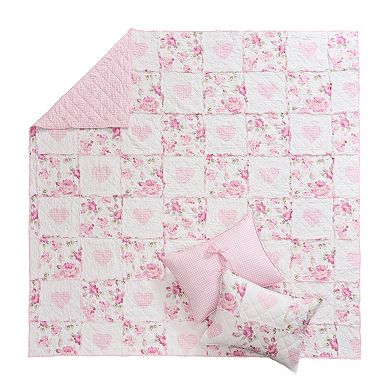 Greenland Home Fashions Veronicas Hearts Quilt Set with Shams