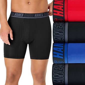Men's Hanes® Ultimate 3+1 Bonus Pack Moves X-TEMP® Breathable Mesh Boxer Brief Underwear
