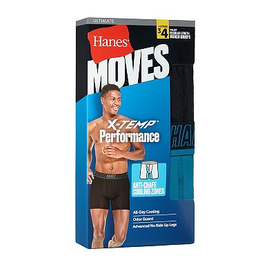 Men's Hanes® Ultimate 3+1 Bonus Pack Moves X-TEMP® Performance Boxer Briefs Underwear