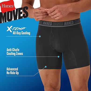 Men's Hanes® Ultimate 3+1 Bonus Pack Moves X-TEMP® Performance Boxer Briefs Underwear