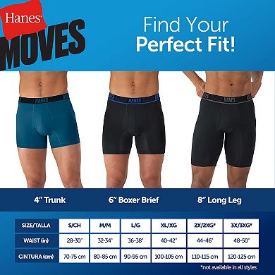 Men's Hanes® Ultimate 3+1 Bonus Pack Moves X-TEMP® Performance Boxer Briefs Underwear
